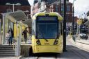 A tram at Oldham Mumps stop