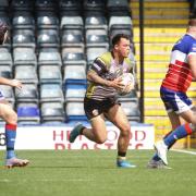Kian Morgan scored a last minute try to seal victory against Rochdale Hornets Picture: Dave Murgatroyd