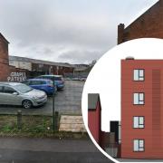 The plans propose building a four-storey block of apartments on the site