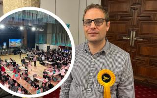 Cllr Garth Harkness struggles to smile as Lib Dems disappoint in the polls