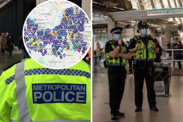 Map of every crime reported in Merton over one month