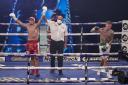 BIG WIN: Aqib Fiaz celebrates victory against Kane Baker in October
