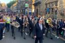 Bands in Saddleworth during last year's Whit Friday band contest