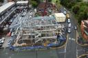 Drone view of construction on Shaw Medical Centre
