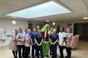 The Grinch with team at Dr Kershaw's