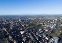 An aerial view of Oldham