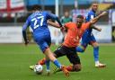 Jordan Clarke in action in Oldham's last meeting with Carlisle United, which ended goalless