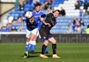 Carl Piergianni puts his head in where it hurts for Oldham against Carlisle