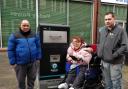 Cllr Louie Hamblett, right, and Shona Farnworth pose with one of the new bins