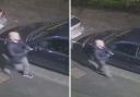 A man was allegedly caught on camera 'spraying' parked cars in Oldham with an unknown substance