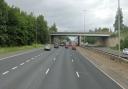 Lane closed with emergency vehicles after motorway crash