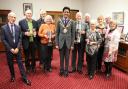 Cllr Zahid Chauhan, centre, with the winners