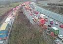 Traffic is backing up on the M6 this morning