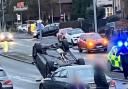 'Bad' crash flips car onto roof and closes Oldham road in Chadderton 'for hours'