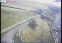 CCTV motorway traffic camera of the M62 Eastbound Motorway - J22, Denshaw