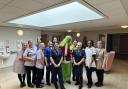 The Grinch with team at Dr Kershaw's