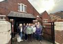 Community Centre Chair Barbara Beeley (centre) pictured with one of the art groups which use the building