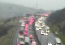 Delays on M62 westbound after lane closed due to crash near Oldham