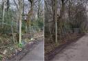 Before and after picture of Wellington Road, Werneth