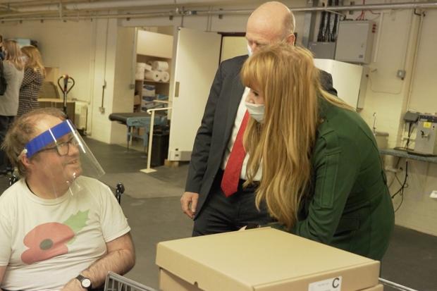 Angela Rayner at The Poppy Factory in Richmond, London