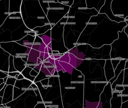 Oldham on the interactive map