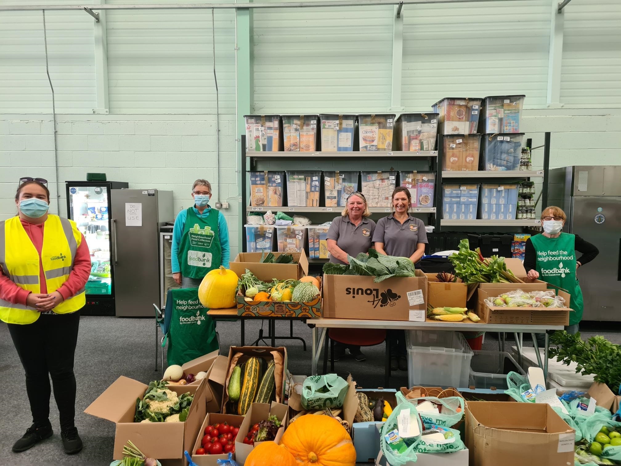 Volunteers and an allotment society that donated their vegetables to the food bank last year