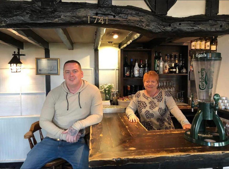 The Black Ladds landlord, Paul Mahon, and his mum, Carole.