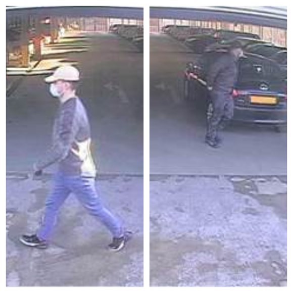 The two men police want to speak to in connection with the catalytic converter theft at Tameside General Hospital on Wednesday, January 5 at around midday