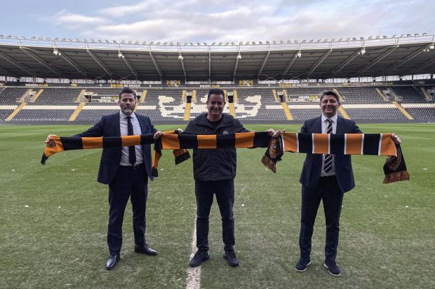 Hull City owner Acun Ilicali (centre) outlined his ambitions on Friday