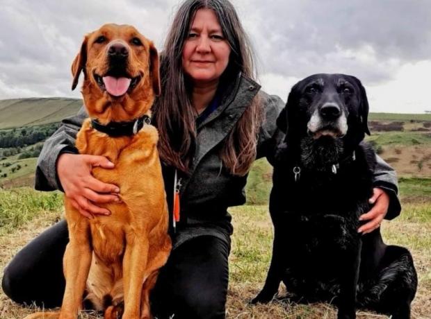 The Oldham Times: Ms Bean with two of her dogs
