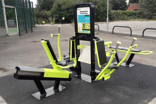The Oldham Times: Granby Street Park gym equipment. Photo: Oldham Council