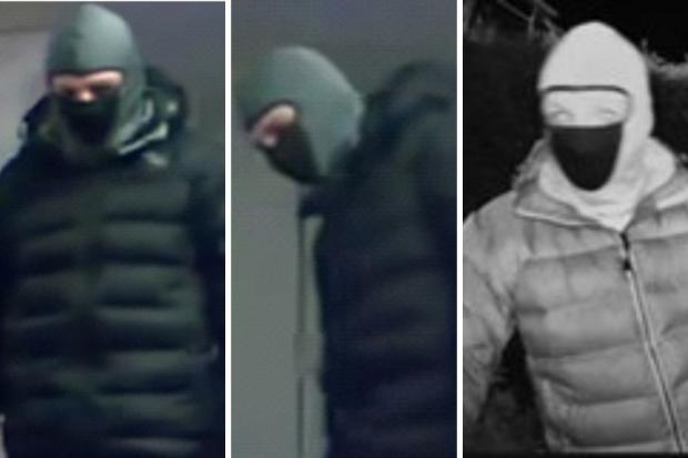 CCTV footage of the man police want to speak to in connection with the two attempted aggravated burglaries