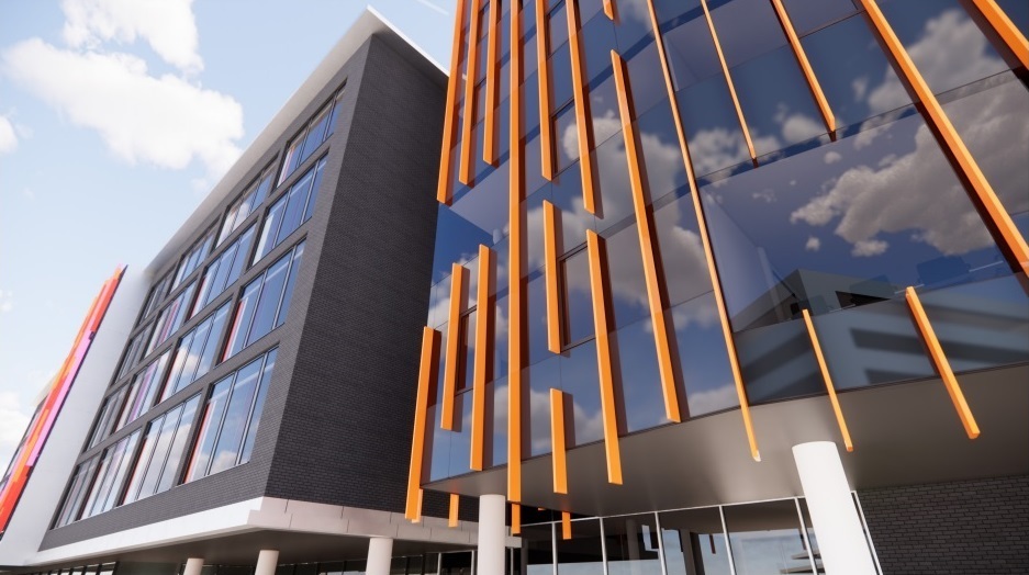 Image showing how Rochdale Sixth Form Colleges new extension will look. Credit: ABW Architects