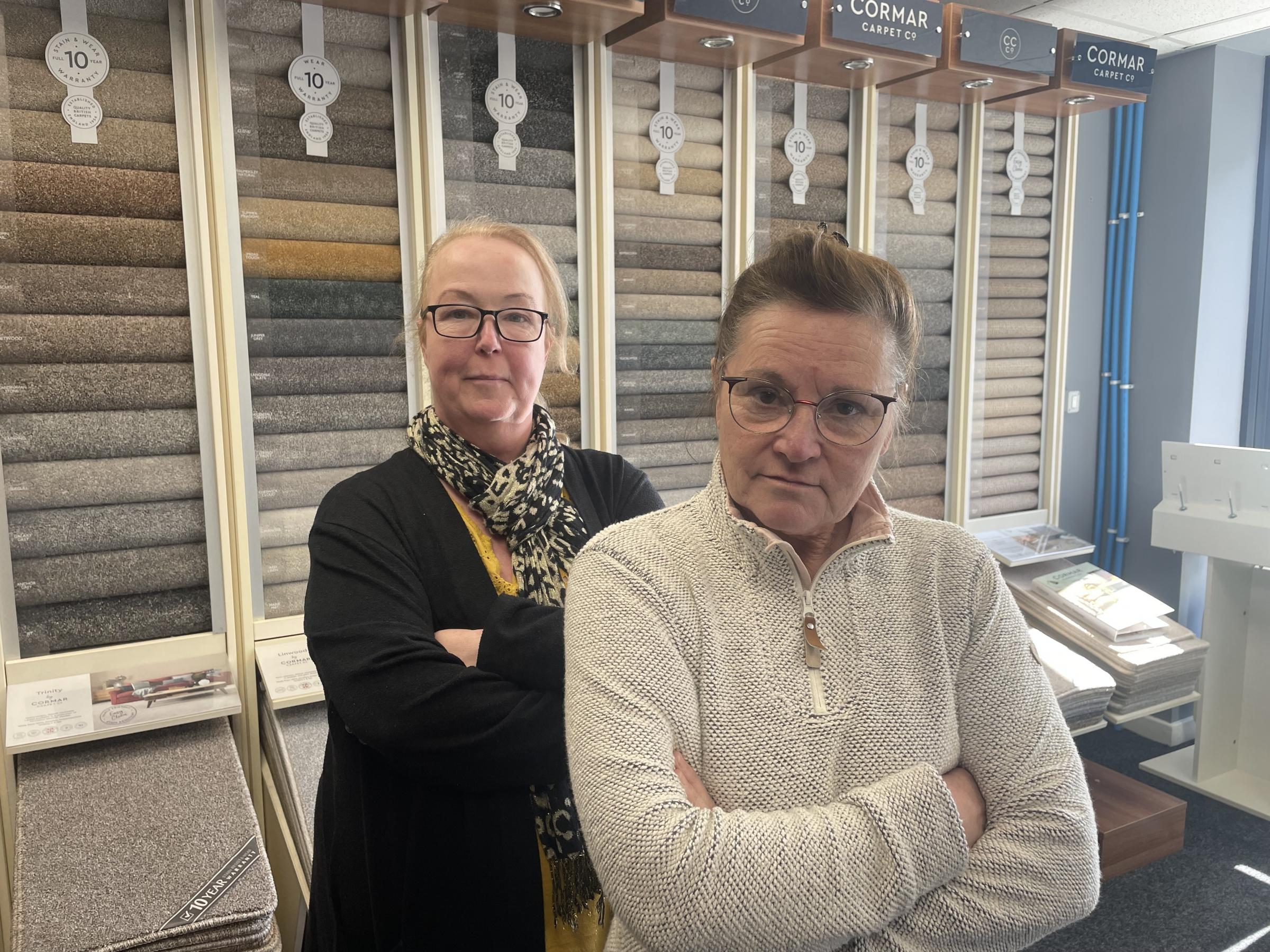 Jane Dundavan and Gwen Agg both run businesses on Blackburn Street