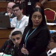 Arooj Shah speaks at Wednesday's Oldham Council meeting