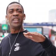 Wiley outside Thames Magistrates’ Court last Monday (Image: PA).