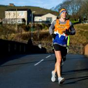 HERO: Kevin Sinfield during one of his marathons for the 7 in 7 Challenge