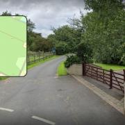 Cinder Hill Lane in Chadderton (Picture: Google Maps) and land where the dog walking space will take place