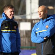 CHANCE: Avro boss Alex Frost (left) said he and his assistant Phil Edghill were delighted to be given the opportunity after they were appointed on a permanent basis last week Picture: MunroSports Photography