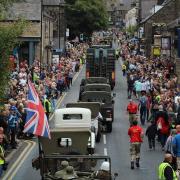 A parade during a pre-Covid Yanks are Back in Saddleworth event