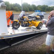 The trike broke down on the M6 toll. Image: OAFC