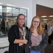 Students Aimee O'Brien (left) and Evie Bentley