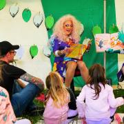 The Vegan Queens storytelling at Darnhill Festival earlier this year