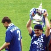 David Unsworth lifts the FA Cup