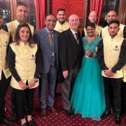 Lily's Vegetarian staff with Speaker of the House of Commons, Sir Lindsay Hoyle MP.