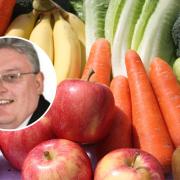 Cllr Howard Sykes, inset, is backing a campaign that would make food affordable for all