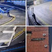 Footage caught the thief in the act of stealing the CCTV cameras