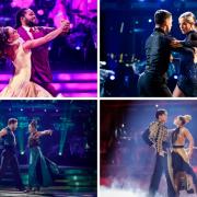 Four Strictly finalists will battle it out in the ballroom with an incredible three dances each this weekend. (BBC/ Guy Levy/ PA)