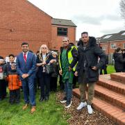 Celebrations took place outside Oldham's Shaheed Minar