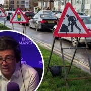 Greater Manchester mayor Andy Burnham, inset, said he has experienced Oldham’s roadworks